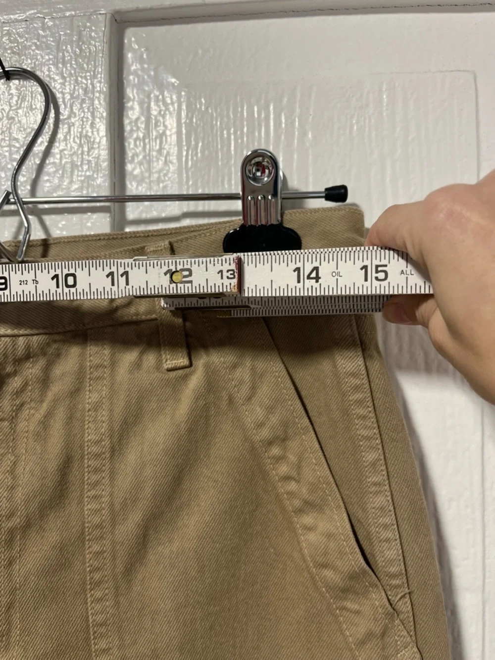 Trave Jacinda Full Wide Leg Wet Sand Tan Pant Made In USA Size 29